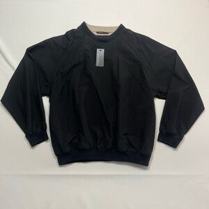 Greg‎ Norman Mens Windbreaker Jacket Thin Black Size Medium NWT
